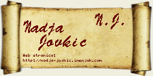 Nadja Jovkić vizit kartica